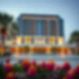 Stunning exterior view of Avani Palm View Dubai Hotel & Suites showcasing modern architecture