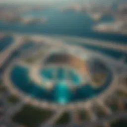 Aerial view of Deira Island showcasing its innovative design and structure