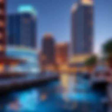 Conceptual rendering of Deira Island's vibrant waterfront and leisure spaces