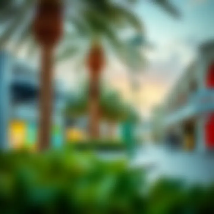 Local amenities in Al Qusais, showcasing parks and shopping areas