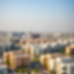 Panoramic view of Al Qusais highlighting residential buildings