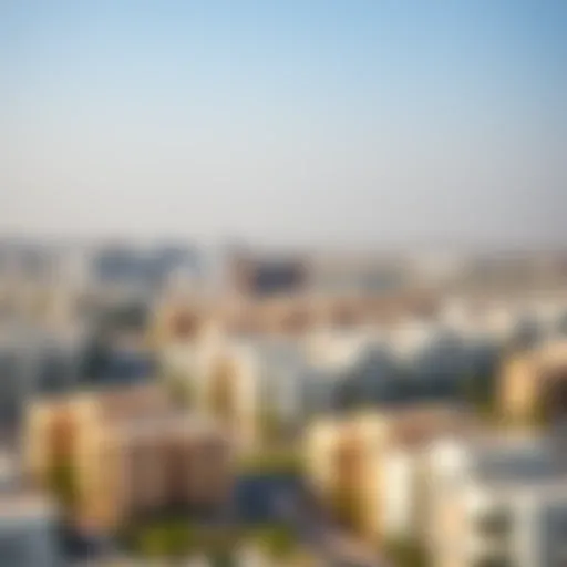 Panoramic view of Al Qusais highlighting residential buildings