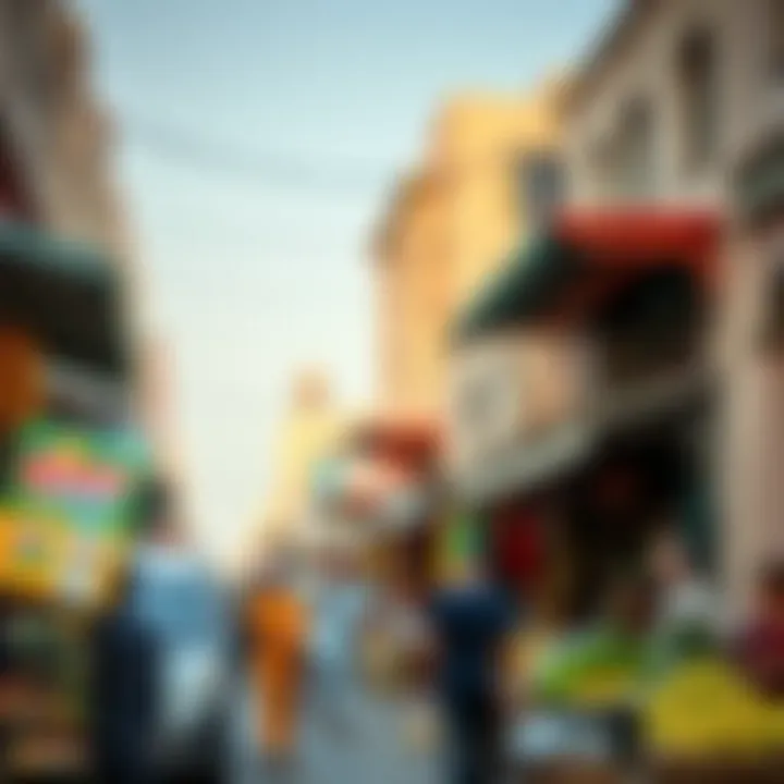 Vibrant local market in Deira bustling with activity