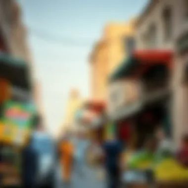 Bustling Local Market in Deira Vibrant local market in Deira bustling with activity