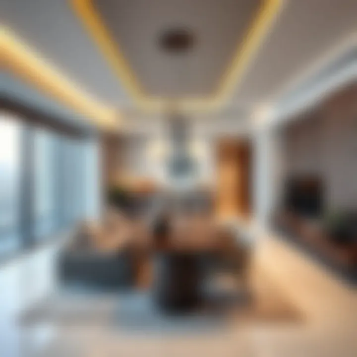 Luxurious apartment interior showcasing modern design