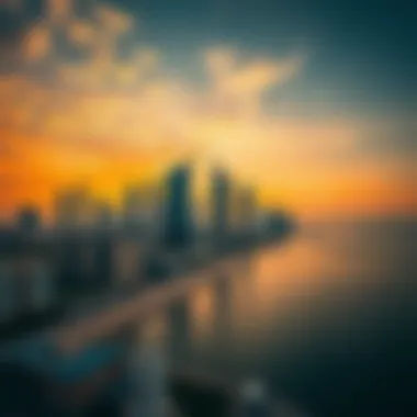 Deira Skyline at Sunset Stunning view of Deira skyline at sunset