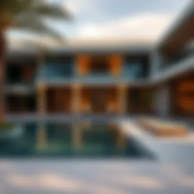 Stunning architectural design of Como Residence Palm showcasing modern elegance