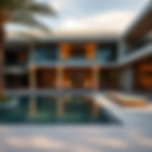 Stunning architectural design of Como Residence Palm showcasing modern elegance