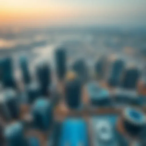 Aerial view of Dubai Commercity showcasing modern architecture