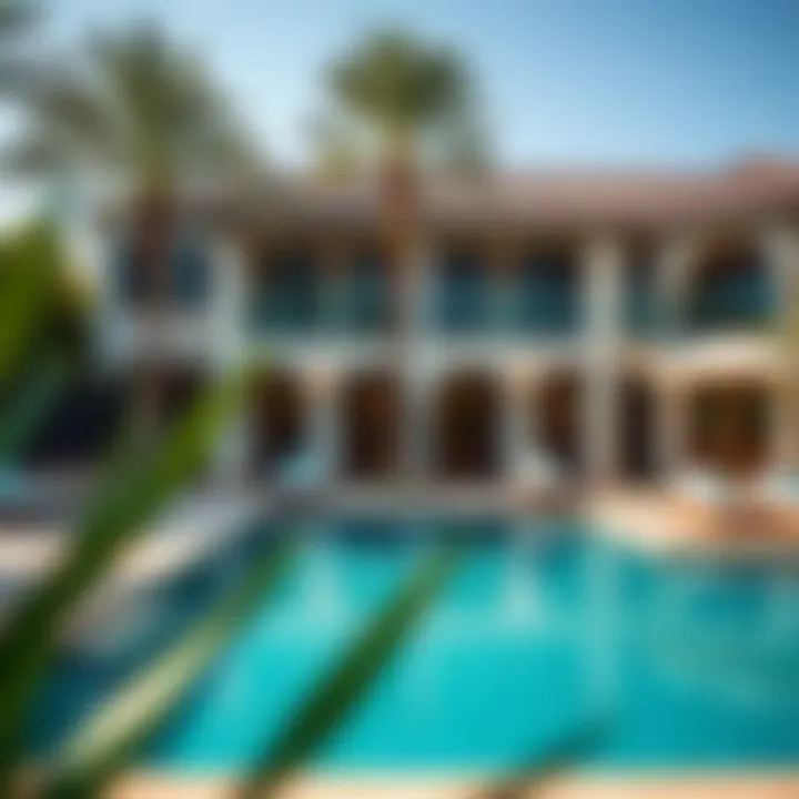 Outdoor amenities of a premium vacation property