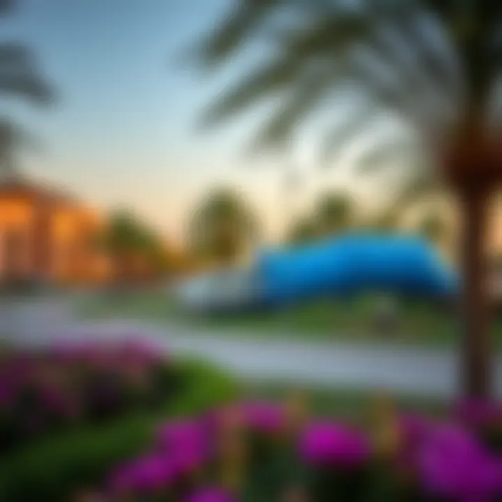 Community amenities in تلال جميرا including parks and recreational areas