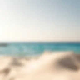 Pristine sandy beach with turquoise waters