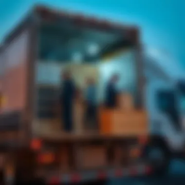 Efficient Loading Techniques for Safe Furniture Transport A well-organized moving truck loaded with furniture