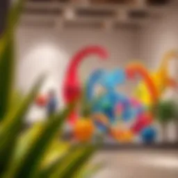 Vibrant contemporary art installation in Jebel Ali