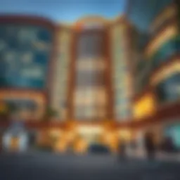 Exterior view of مول الشامخه showcasing its modern architecture