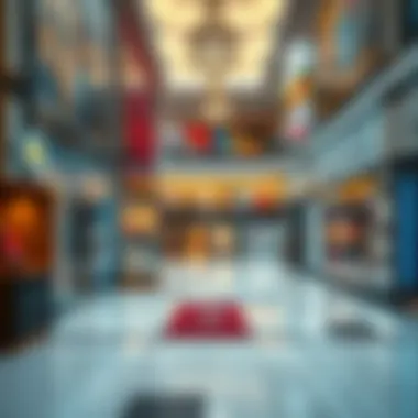 Diverse retail stores inside مول الشامخه