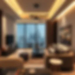 Modern apartment interior showcasing contemporary design