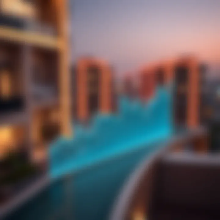Graph illustrating rental price trends in Satwa