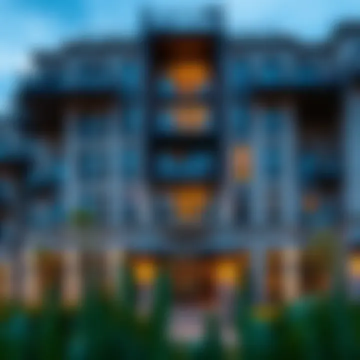 Exterior view of Savoy Hotel Apartments showcasing modern architecture