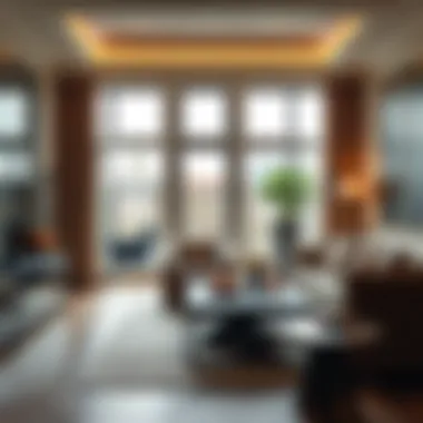 Luxurious living room interior within the Savoy Hotel Apartments