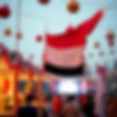 Celebration of UAE Flag Day A vibrant gathering celebrating UAE Flag Day with festive decorations