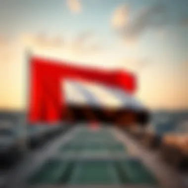 A historical representation of the UAE flag's evolution over the years