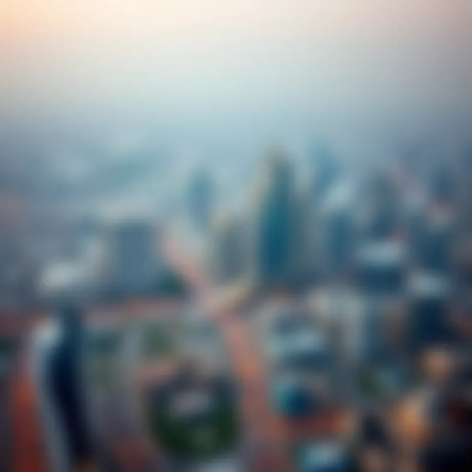 Aerial view of Dubai's skyline showcasing freehold properties
