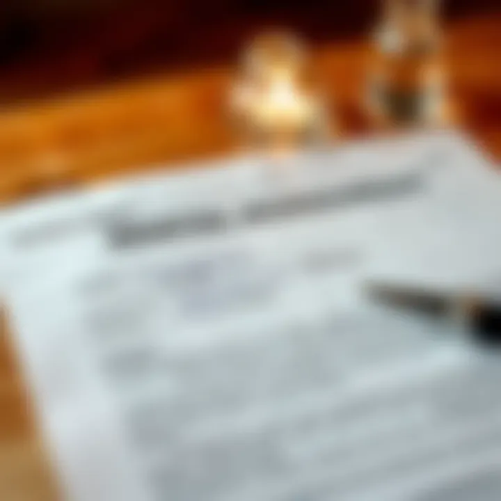 Document with rental agreement details