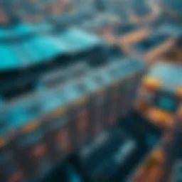 Aerial view of Deira City Center Cinema parking structure