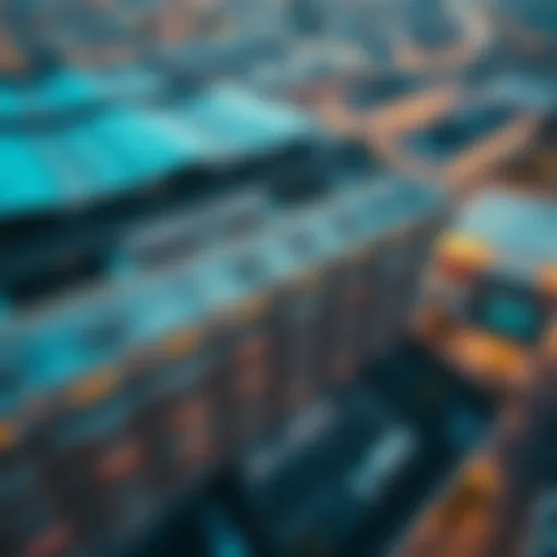 Aerial view of Deira City Center Cinema parking structure