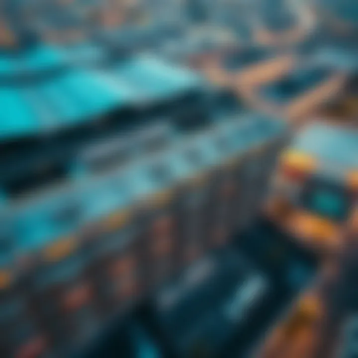 Aerial view of Deira City Center Cinema parking structure