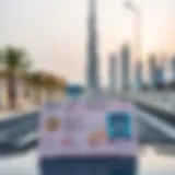 Indian International Driving License with UAE landmarks in background