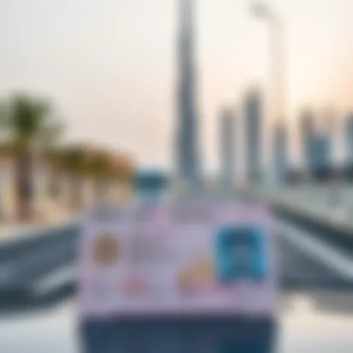 Indian International Driving License with UAE landmarks in background